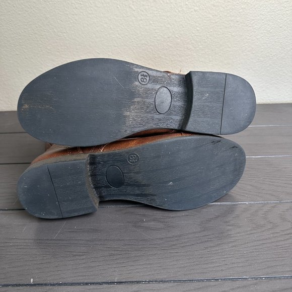 Mossimo Supply Co. - Brown Mid Calf Boots w/functional Zipper, Size 8.5 - Picture 4 of 6